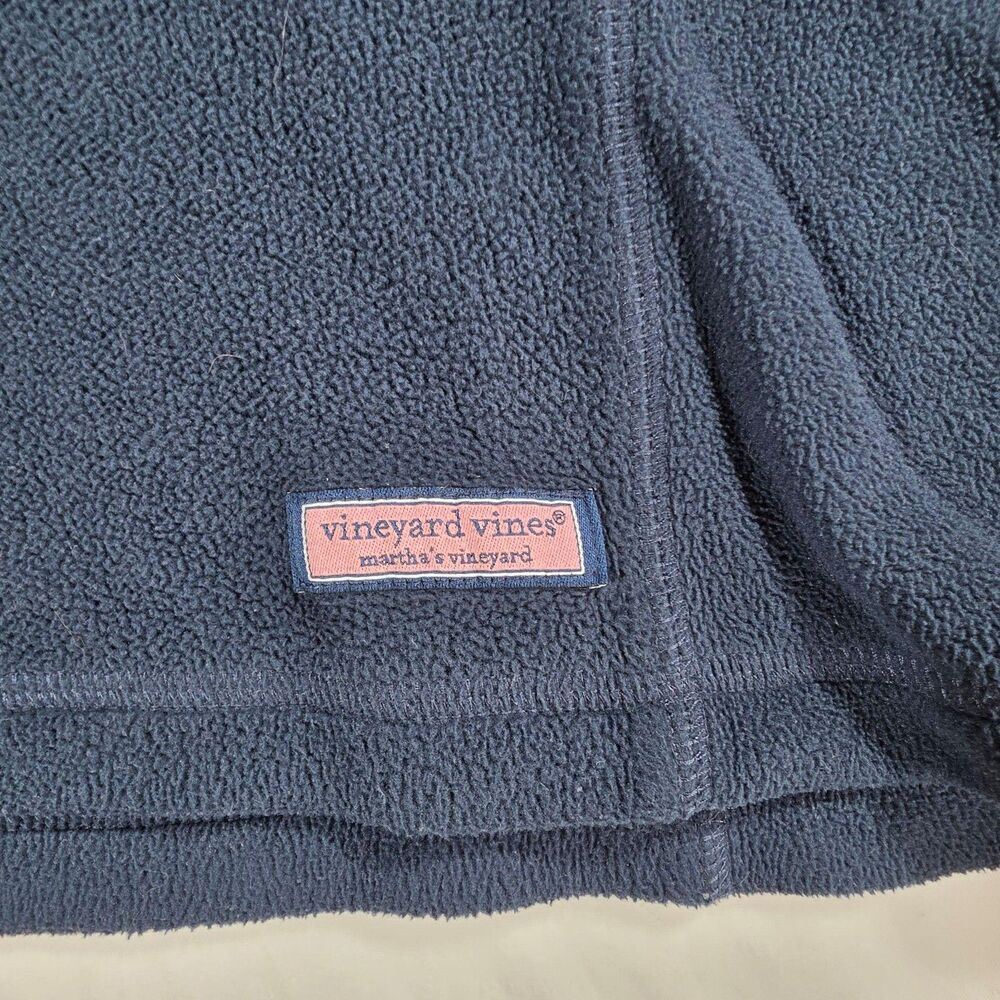 Vineyard Vines Fleece Pullover Women's XL Blue 1/4 Zip Mock Neck Sweater Casual - Picture 10 of 10